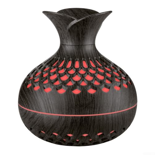 HEIBTENY Luftbefeuchter Atomizer Kreative Holzmaserungsblumen Geeignet Für Schlafzimmer, Wohnzimmer, Büro, Plantagenzimmer Automatische Abschaltung(Dark) von HEIBTENY