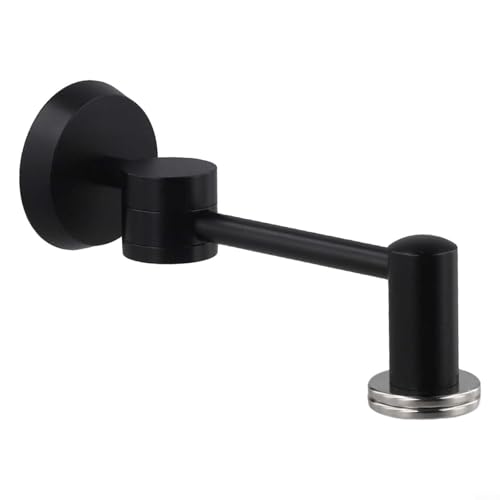 HEIBTENY Magnetischer Aluminium-Puck-Siebhalter Ständer für 58 mm 53 mm 51 mm Espresso-Kaffeefilter, verstellbares Drehgestell mit faltbarem, platzsparendem Design (schwarz) von HEIBTENY