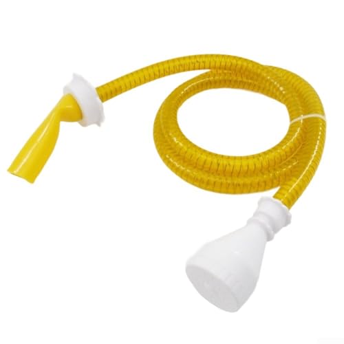 HEIBTENY Multifunktionaler Silikon-Duschkopf-Schlauch, flexibel, Badezimmer-Wasserschlauch mit Standard-Anschluss, Gelb von HEIBTENY