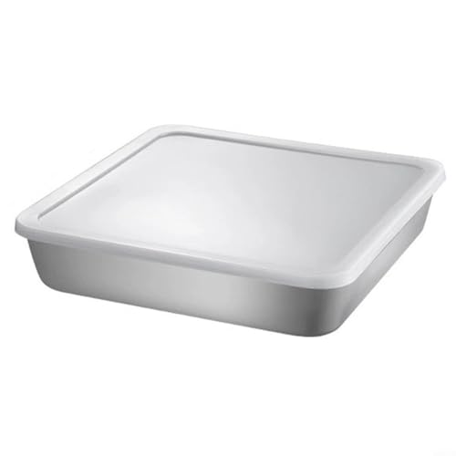 HEIBTENY Ofenbräter aus Edelstahl mit Rost und Griffen, robustes Design für Truthahn, Huhn, Gemüse und Lasagne, leicht zu reinigen, hochseitige Konstruktion (F) von HEIBTENY