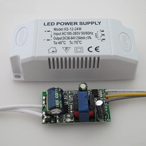HEIBTENY Segmentierter Deckenleuchten-Lichttransformator Für LED-Antrieb, Konstantstrom-Netzteil 8-24 W/24-36 W/12-24 W/36-50 W/24-40 W(Square Single Drive 12-24W) von HEIBTENY