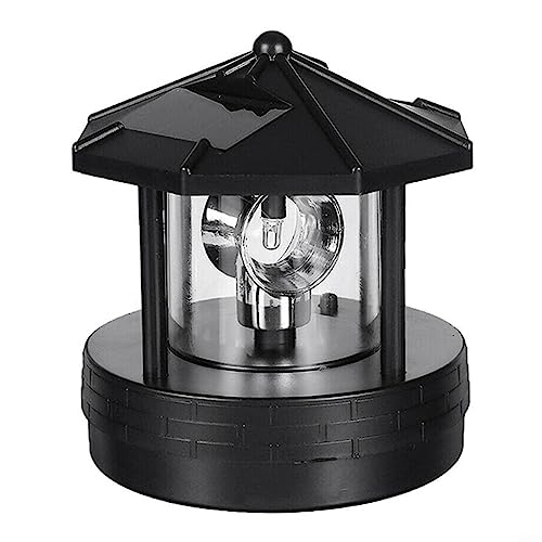 HEIBTENY Solar Leuchtturm, LED Beacon Rotierende Gartenleuchten, Outdoor Smoke Tower Lampe mit Sonnenkollektoren für Rasen Terrasse Hof Landschaft Beleuchtung Dekorative von HEIBTENY