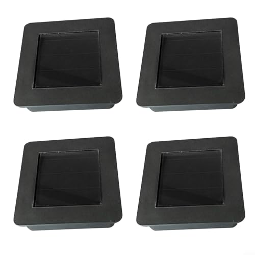HEIBTENY Solar Ersatzdeckel 2V/50MA Solarleuchten Ersatzteile Quadratisches Solarpanel Solarleuchte Ersatzoberteil DIY Lampenschirm Unten Mit Ersatz 7.1 * 7.1cm Abdeckung Für Solarlampen(4pcs) von HEIBTENY