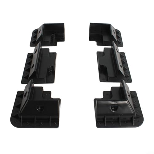 HEIBTENY Solarmodul-Montagehalterung, ABS, UV-beständig, mit erhöhter Belüftung, auslaufsichere Befestigung für Aluminium, Holz, GFK, Dach, Wohnmobil, Wohnwagen (schwarz, 6-teiliges Set) von HEIBTENY