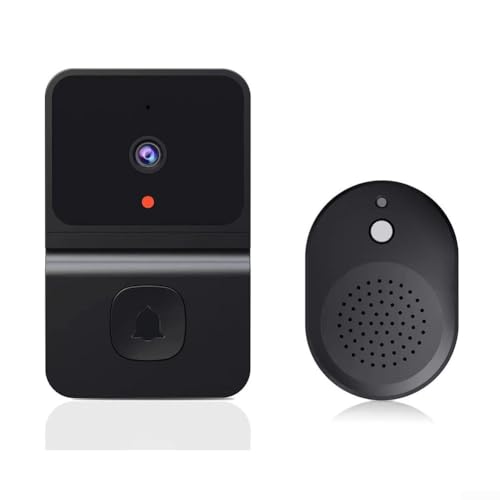 HEIBTENY T23 Smart Kabellose Video-Türklingel WLAN-Türklingel Mit Kamera Zwei-Wege-Audio Mobile Überwachung Klare Nachtsicht(black) von HEIBTENY