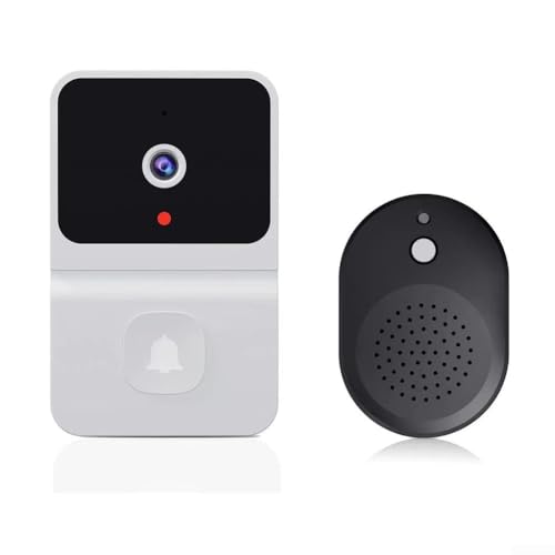 HEIBTENY T23 Smart Kabellose Video-Türklingel WLAN-Türklingel Mit Kamera Zwei-Wege-Audio Mobile Überwachung Klare Nachtsicht(white) von HEIBTENY