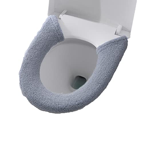 HEIBTENY Verdickt Toilettensitzbezug Pads,Toilettensitzbezug,Wärmer WC Sitzbezüge Das Weiche Toilettenkissen Badezimmer Waschbar Toiletten Sitzbezug,Warm/Waschbar/Dick von HEIBTENY