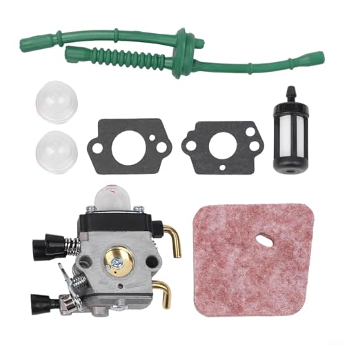 HEIBTENY Vergaser Kit mit Dichtung für FS55 FS55R FS55RC FS38 KM55 Outdoor Power Equipment Rasentrimmer Zubehör Metall Silber Performance Boost von HEIBTENY