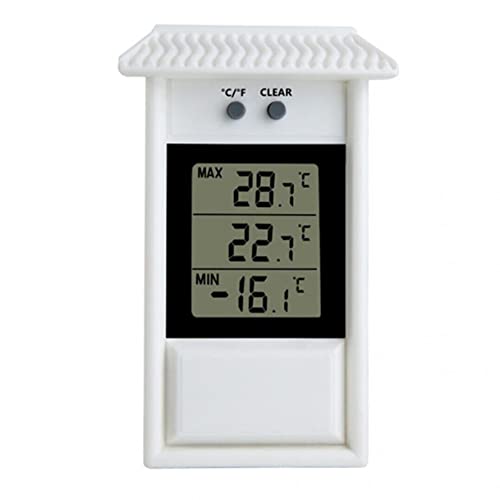 Hochpräzise Digitalanzeige mit wasserdichtem Design,Max Min Gewächshaus Thermometer für den Innen- und Außenbereich. von HEIBTENY