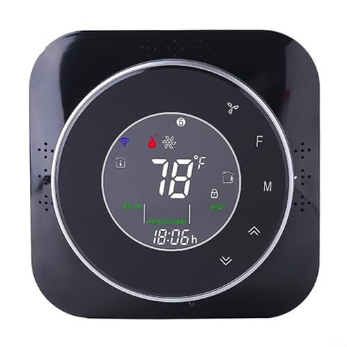Innovatives Smart For Home Thermostat mit WiFi-Funktionalität bietet verbesserte Kontrolle über die Temperatureinstellungen (schwarz) von HEIBTENY