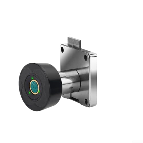 Intelligentes Fingerabdruck-Induktionsschloss für Schubladen, Briefkasten und Büroschränke mit Zylinder aus Zinklegierung, entworfen für Sicherheit und einfache Zugangskontrolle (schwarz) von HEIBTENY