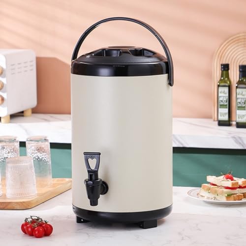 Isolierter Teeeimer mit Premium-Schaumschicht für Camping und Spaß im Freien (10L weiß) von HEIBTENY