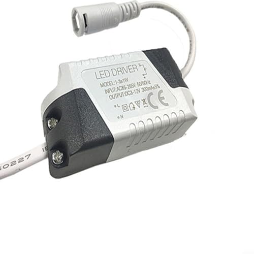 LED Transformer Driver,3W 7W 12W 18W 25W 36W LED Trafo Konstantstrom, 24-46V DC Anschluss,Led Licht Lampe Treiber Adapter Trafo Netzteil(1-3W) von HEIBTENY