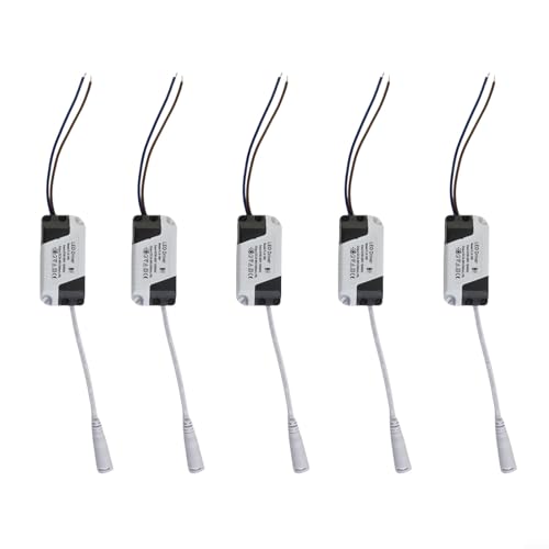 5 Stück LED Transformer Driver,8-18W / 8-24W LED trafo Konstantstrom, 24-46V DC Anschluss,Led Licht Lampe Treiber Adapter Trafo Netzteil(8-18W 5 Stück) von HEIBTENY