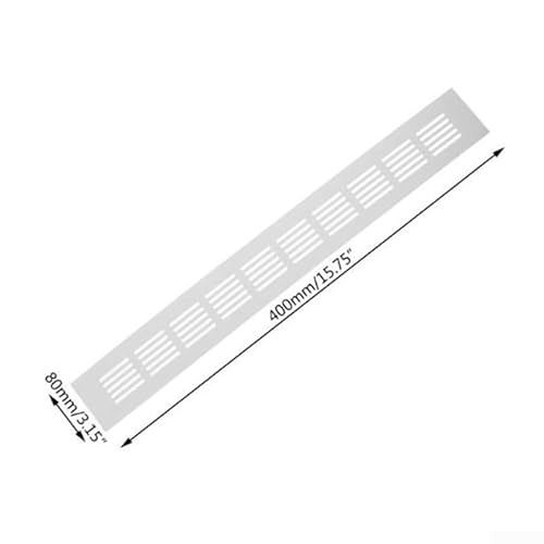 Lüftungsgitter aus Aluminiumlegierung, für Bad oder Küche (80 x 400 mm) von HEIBTENY