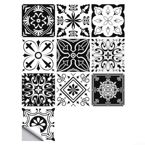 Mosaik-Fliesenaufkleber für Badezimmer und Küche, Wände und Böden, 3D-Gel-Design für einfache Anwendung und stilvolles Upgrade (MZ-6-006) von HEIBTENY