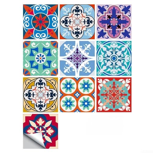 Mosaik-Fliesenaufkleber für Badezimmer und Küche, Wände und Böden, 3D-Gel-Design für einfache Anwendung und stilvolles Upgrade (MZ-6-015) von HEIBTENY