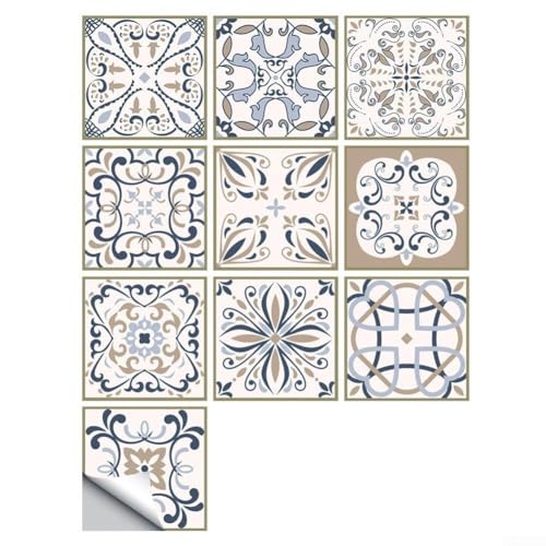 Mosaik-Fliesenaufkleber für Badezimmer und Küche, Wände und Böden, 3D-Gel-Design für einfache Anwendung und stilvolles Upgrade (MZ-6-033) von HEIBTENY