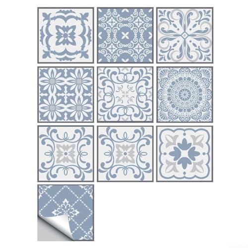 Mosaik-Fliesenaufkleber für Badezimmer und Küche, Wände und Böden, 3D-Gel-Design für einfache Anwendung und stilvolles Upgrade (MZ-6-034) von HEIBTENY