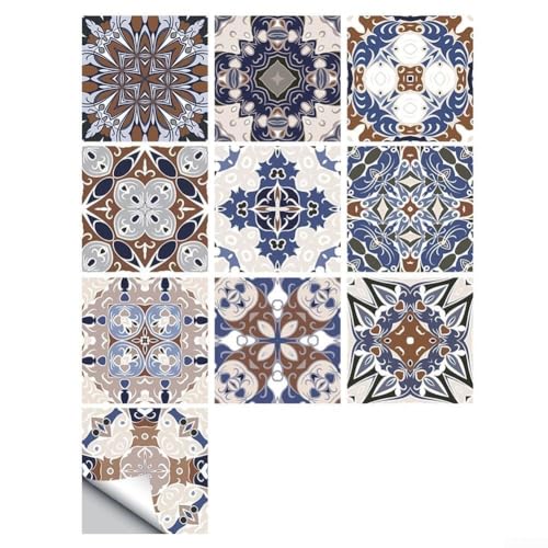 Mosaik-Fliesenaufkleber für Badezimmer und Küche, Wände und Böden, 3D-Gel-Design für einfache Anwendung und stilvolles Upgrade (MZ-6-040) von HEIBTENY