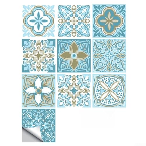 Mosaik-Fliesenaufkleber für Badezimmer und Küche, Wände und Böden, 3D-Gel-Design für einfache Anwendung und stilvolles Upgrade (MZ-6-041) von HEIBTENY