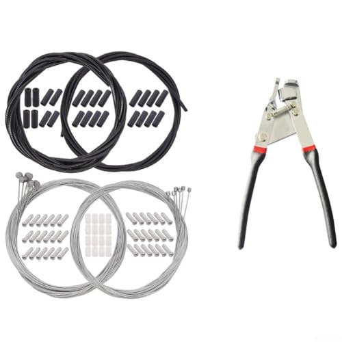Multifunktionales Fahrrad-Bremskabel-Werkzeug für Wartung und Anpassung mit Kabelsatz (Schraubenschlüssel + 6er-Pack Kit1) von HEIBTENY