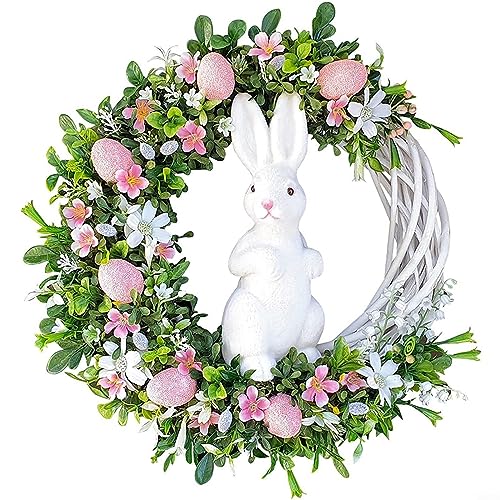 Ostern Blumenkranz Deko Acryl Osterdeko Hase Türdeko von HEIBTENY