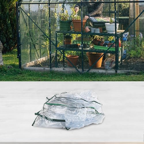 PVC-Gewächshausabdeckung mit belüftetem Rolltor für optimale Pflanzenumgebung (100 x 50 x 150 cm) von HEIBTENY