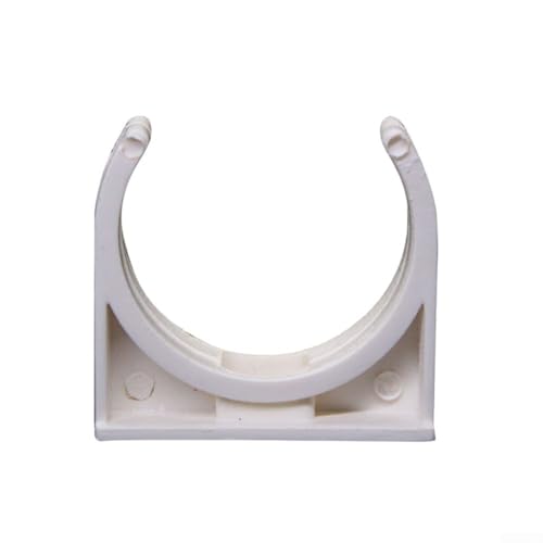 PVC Rohrschellen für Rasenbewässerung U-Typ Wasserrohrhalter und recycelbar, für verschiedene Rohrarten (50mm - Weiß) von HEIBTENY