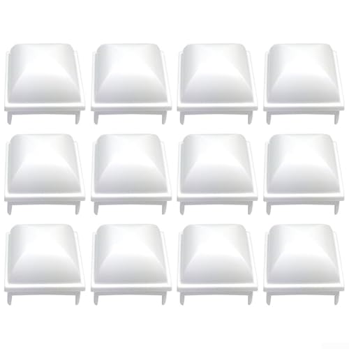 Pool-Pfostenabdeckungen für 1 12,7 cm quadratische Zaunpfosten, kompatibel mit verschiedenen oberirdischen Pool-Typen, aus langlebigem PP-Material (12 Stück) von HEIBTENY