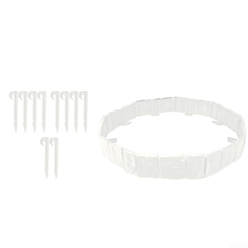 Rasenkante für den Garten, mit Befestigungsstiften für individuelle Kurven und Formen, Weiß Rasenkante für den Garten, mit Befestigungsstiften für individuelle Kurven und Formen, Weiß von HEIBTENY