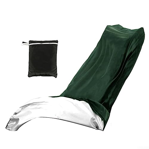 Rasenmäherabdeckung mit reißfestem 210D Polyester-Oxford-Gewebe, wasserdicht und windabweisend, sichere Spannschnur für Außen- und Innenschutz (grün) von HEIBTENY