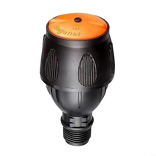 Rasensprenger 360° automatischer rotierender Bewässerungssprinkler große flächen Stativ Sprinkler Gartenbewässerung Wassersprenger Kreisregner Impulsregner, Nur Düse Orange von HEIBTENY