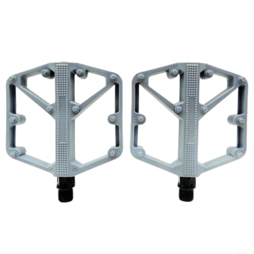 Rennrad- und Mountainbike-Pedalpaar mit Rahmen aus Aluminiumlegierung und DU-Kugellagern für gleichmäßige und reibungslose Rotation (grau) von HEIBTENY