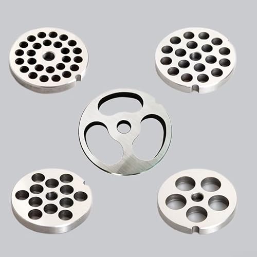 Robuste 69 mm Edelstahl-Fleischwolf-Platte Zubehör für effizientes Mahlen in verschiedenen kommerziellen Mahlwerken (10 mm) von HEIBTENY