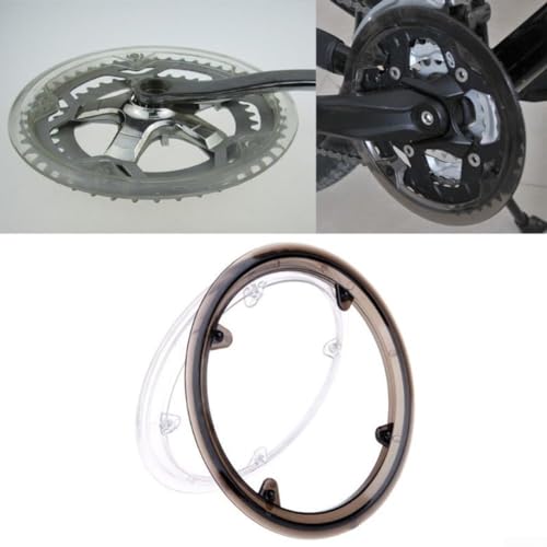 Robuster Fahrrad-Kettenradabdeckungsschutz, leicht zu reinigen, sorgen für Kurbelschutz (transparent) von HEIBTENY
