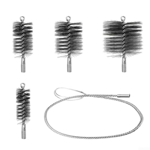 Rohrreinigungsbürsten-Set für Schornstein- und Kesselrohre mit mehreren Bürstengrößen zur Aufrechterhaltung sauberer Rohre von HEIBTENY