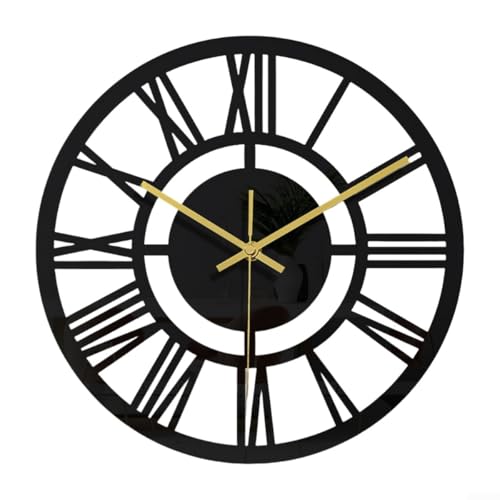 Runde Wanduhr aus Acryl, schlankes, nicht tickendes Design, perfekt für jede stilvolle Umgebung (CC314) von HEIBTENY