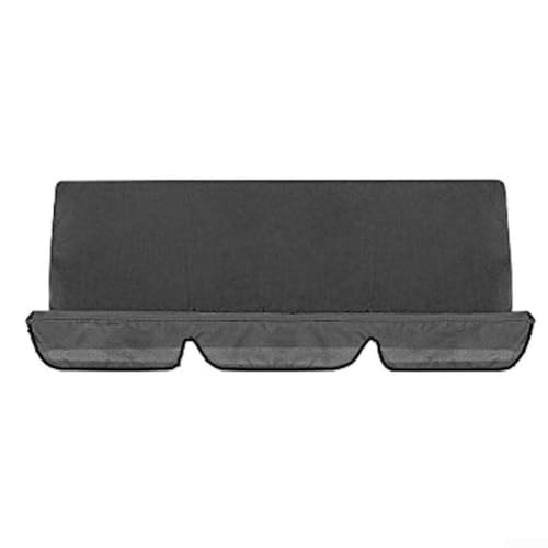 Schaukelhussen-Set für 2- und 3-Sitzer-Schaukelstühle im Freien, aus wasserdichtem Polyestergewebe für Gartenzubehör (130 x 140 x 8 cm, schwarz) von HEIBTENY