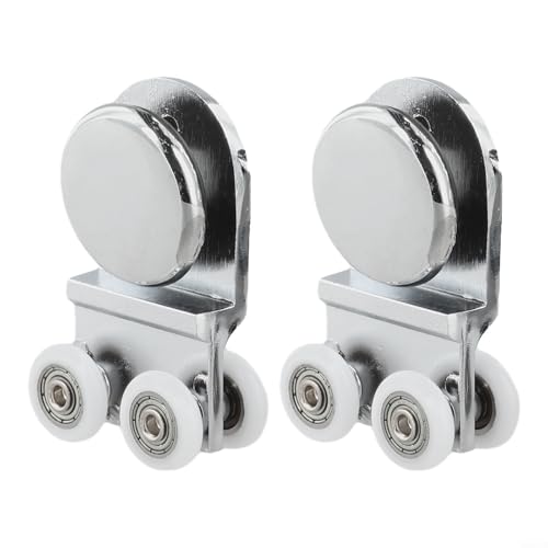 Schiebetür-Riemenscheibe, hergestellt aus Aluminiumlegierung, 2 Stück für 6 10 mm Glas und reibungslose Bedienung (Zinklegierung) von HEIBTENY