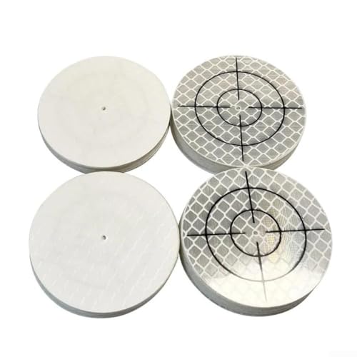 Set mit 100 reflektierenden Zielscheiben für Totalstationen zur technischen Messung und Überwachung (60 x 60) von HEIBTENY