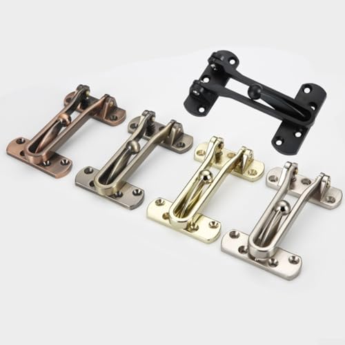 Sicherheitsschnäpper mit Schlosskette für Türen verbessern Ihre Sicherheit zu Hause (schwarz) von HEIBTENY