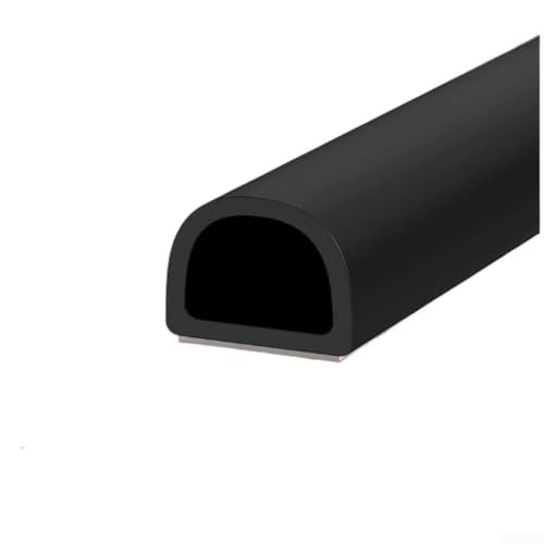 Silikon-Kantenstreifen mit Druckleitungen für Hausisolierung, Selbstwetterabisolierung für Türen und Fenster, um Zugluft, Staub, Lärm, Insekten und Feuchtigkeit zu blockieren (schwarz) von HEIBTENY