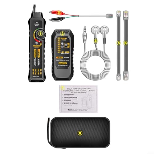 HEIBTENY Netzwerkleitungssucher, Multifunktionaler Netzwerk-Leitungssucher, LAN Kabel Tester, M469A Multifunktionaler Netzwerkleitungssucher, Netzwerkkabel Telefonleitungsprüfer HEIBTENY Netzwerkleitungssucher, Multifunktionaler Netzwerk-Leitungssucher, LAN Kabel Tester, M469A Multifunktionaler Netzwerkleitungssucher, Netzwerkkabel Telefonleitungsprüfer von HEIBTENY