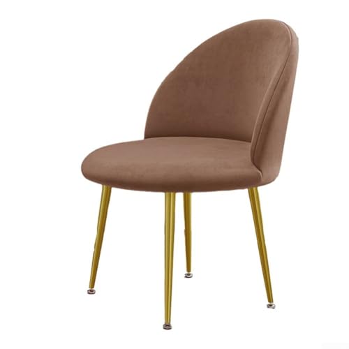 Soft Touch Silver Fox Velvet Chair Cover for Dining Room Duck Style, Anti Pilling, Protects Chairs from Stains (Dark Brown) von HEIBTENY