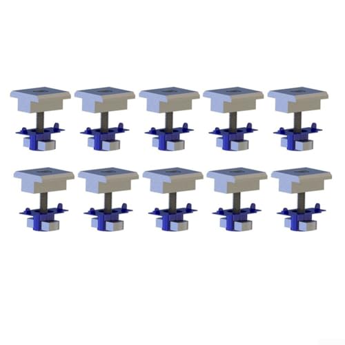 Solarmodul-Montageklemmen mit Konusmuttern für den Einsatz auf Standard-Stahlstrebenkanälen, Stützplatten unterschiedlicher Dicke von HEIBTENY