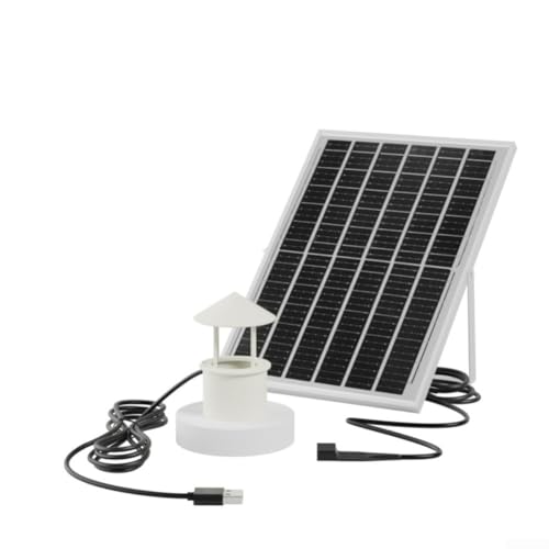 Solarpanel 6V25W USB Mist Maker mit automatischer Abschaltfunktion, Nebel für Brunnen und Teich, geeignet für Garten- und Gewächshaussprüher, inkl. 3 Meter Kabel von HEIBTENY