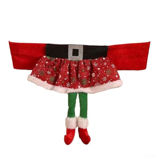 Stuhlhusse mit Weihnachtsmannmotiv, perfekt für das Hinzufügen von Freude zu Ihrer Weihnachtsdekoration (3) von HEIBTENY