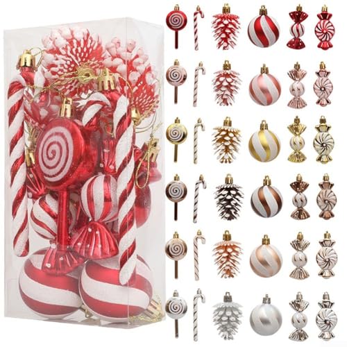 Sweet Treats Weihnachtsdekoration 13 Stück einzigartige Ornamente für die Feier der Feiertage (Roségold) von HEIBTENY