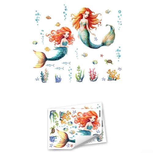Underwater World Leuchtende Wandaufkleber, fantasievolle Meerjungfrauen-Aufkleber für Schlafzimmer Dekor Underwater World Leuchtende Wandaufkleber, fantasievolle Meerjungfrauen-Aufkleber für Schlafzimmer Dekor von HEIBTENY